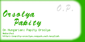 orsolya papity business card